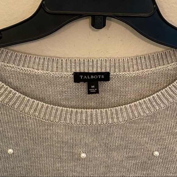 Talbots Pearl Gray Sweater | Medium - Picture 6 of 13
